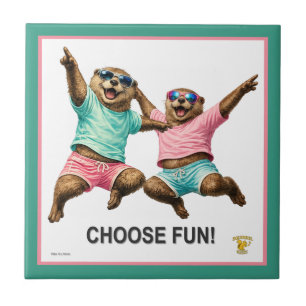 Wähle das lustige Otter-Duo Fliese