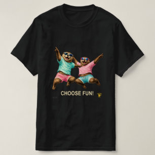Wähle das lustige Otter-Duo T-Shirt