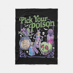 Wähle dein Gift, Vintage Prinzessin Halloween Fleecedecke