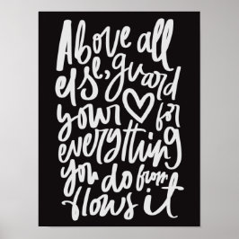 Wähle dein Heart Bible Scripture Poster