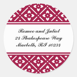 Wähle Deine eigene Farbe! Adressetikett mit Lotus Runder Aufkleber