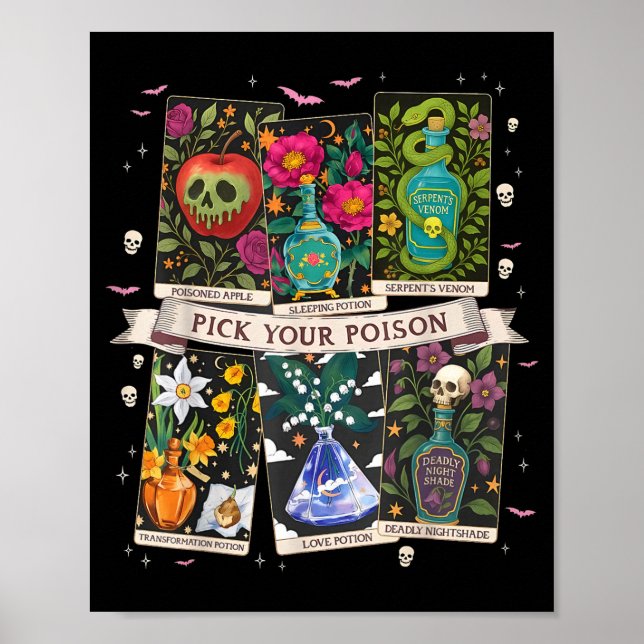 Wähle deine giftigen Lustigen Trinke-Mich-Tränke F Poster (Vorne)