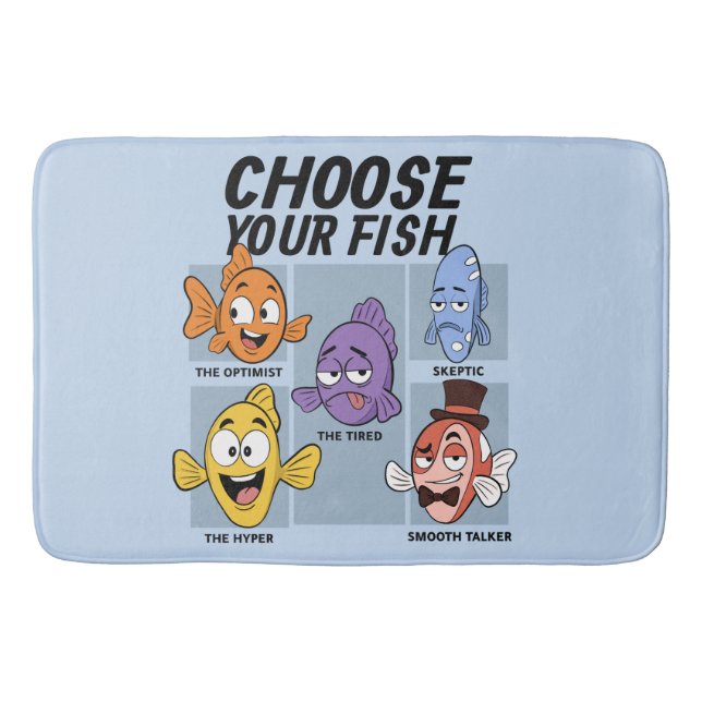Wähle deinen lustigen Fisch Badematte (Vorderseite)