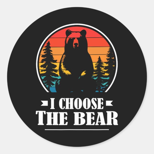 Wähle den weiblichen Rage Feminismus des Bären 1 Runder Aufkleber (Vorderseite)