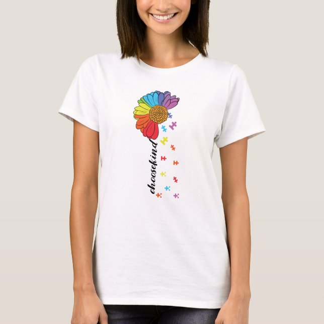 Wähle eine Art Autismus Awareness Blume T-Shirt (Vorderseite)