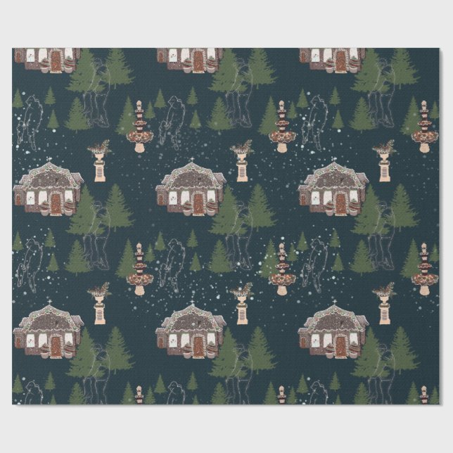 Wähle einen Weihnachtsbaum Geschenkpapier (Flach)