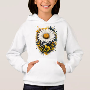 Wähle Freude Daisy Floral Kinder Hoodie