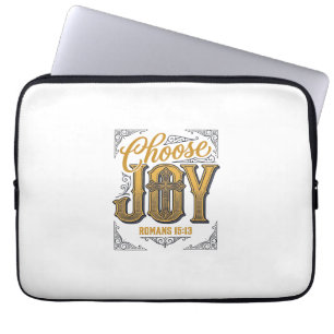 Wähle Freude Römer 15_13 Christlicher Glaube Shirt Laptopschutzhülle