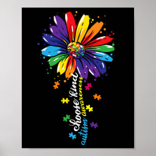 Wähle freundliche Autismus-Bewusstseins-Sonnenblum Poster