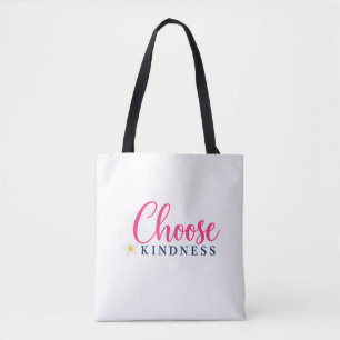 Wähle Freundlichkeit Pink Design-Tasche