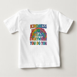 Wähle Glück – Farbige positive Zitatgestaltung  Baby T-shirt