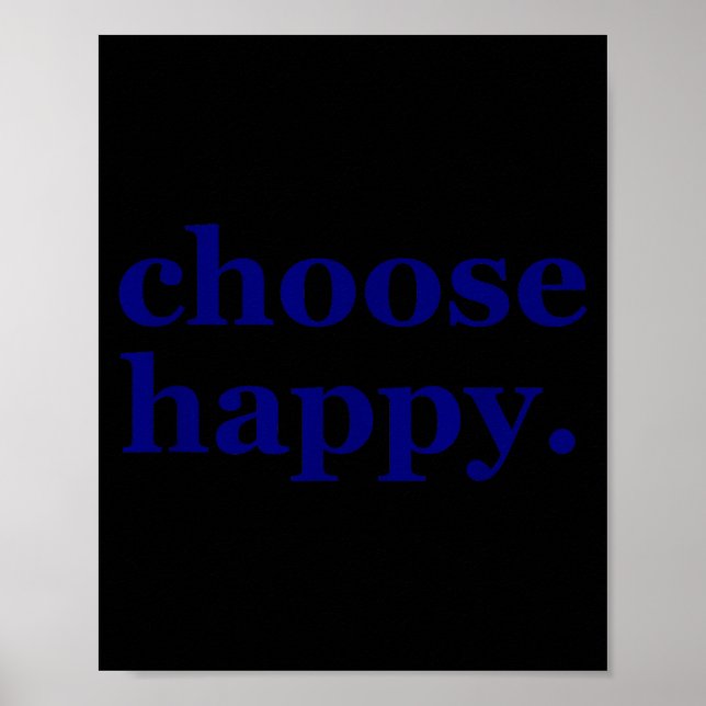 Wähle Glück - Glück Minimalist Motivational Poster (Vorne)