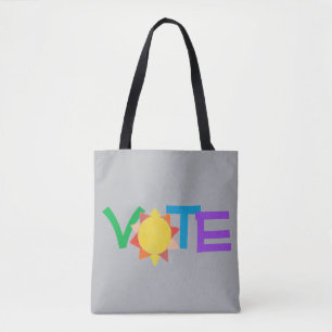 Wähle GOTV Button / Wähle mit Sonne
