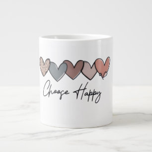 Wähle Happy Heart Mug Design Jumbo-Tasse