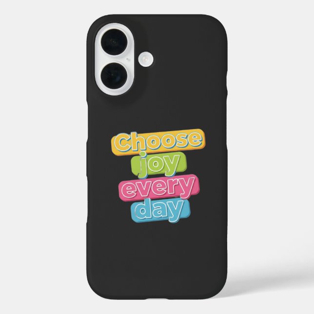 Wähle jeden Tag Freude! Case-Mate iPhone Hülle (Rückseite)