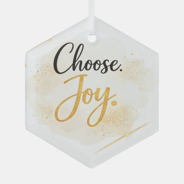 Wähle Joy-Ornament Ornament Aus Glas (Vorderseite)