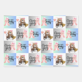 Wähle Joy; wähle Glück; bete aber Wrapping Paper Geschenkpapier Set