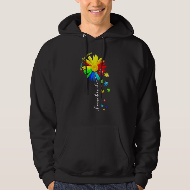Wähle Kind Autismus Awareness Sonnenblume Hoodie (Vorderseite)