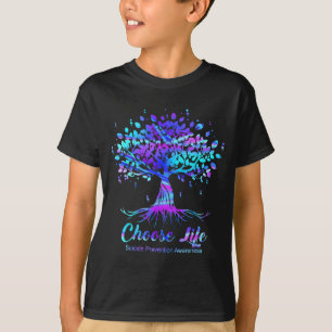 Wähle Lebensprävention bewusst dankbares Leben T-Shirt