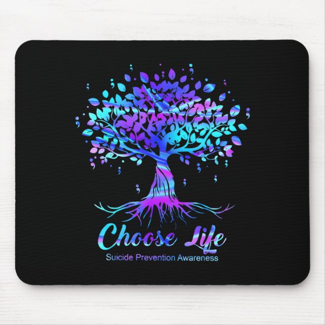 Wähle Lebenspräventionsbewusstsein dankbares Leben Mousepad (Vorne)