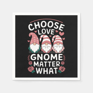 Wähle Liebes-Gnom ist egal was Valentinstag Serviette