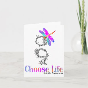 Wähle Life Suicide Awareness Dragonfly Karte