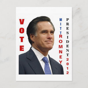 Wähle Mitt Romney 2012 Postkarte