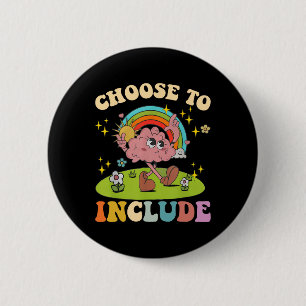 Wähle Neurodiversität und Autismus-Lehrerbekleidun Button