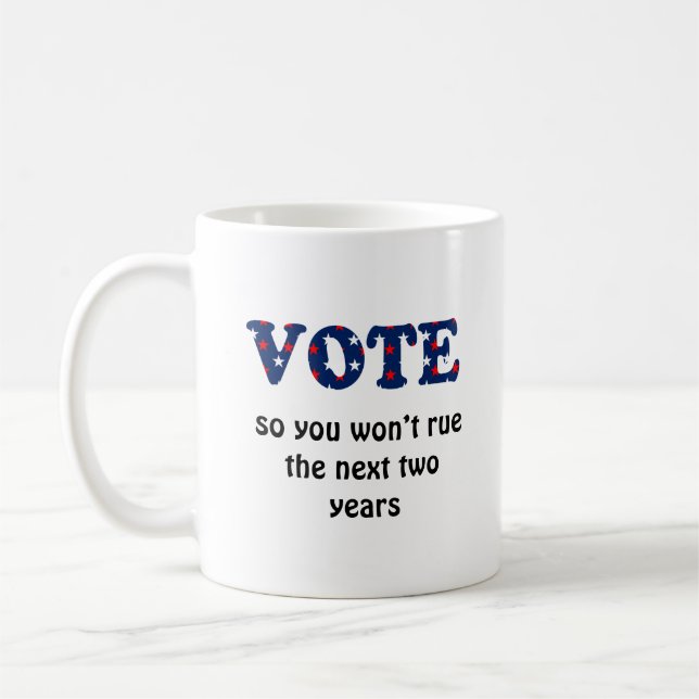 Wähle oder bereue die Wahl - Kaffeetasse (Links)
