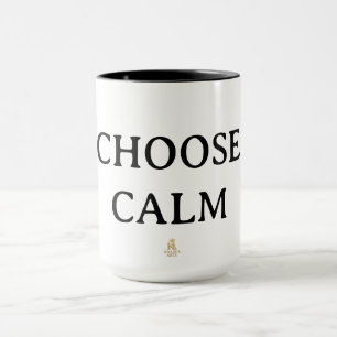 Wähle Ruhe – Minimale Kaffeetasse Ästhetisches Z