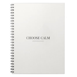 Wähle ruhiges Notizbuch – Minimalistisches neutral Notizblock