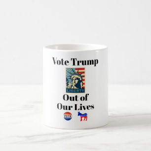 Wahle Trump aus unserer Tasse des Kaffees