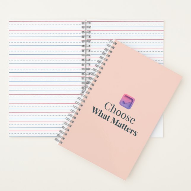 Wähle, was wichtig ist – Minimal-Motivationsnotizb Notizbuch (Innen)