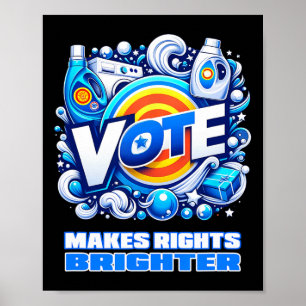 Wähle Waschmittel Hell Rechts Lustig Vintage 2024 Poster