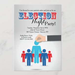 Wählen einer Bewerberwahl-Party Einladung