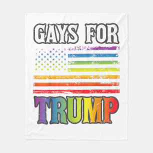 Wahlen für Trump LGBT Pride Gay Rainbow Flag Fleecedecke