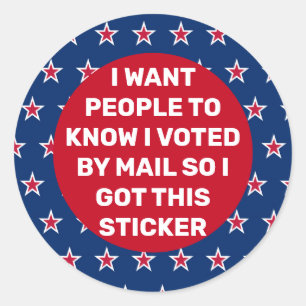 Wahlen "Ich habe per Post abgestimmt" Runder Aufkleber