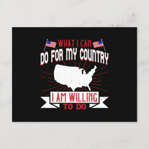 Wahlen in den USA - Was ich für mein Land tun kann Postkarte