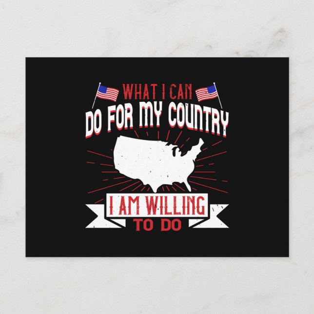 Wahlen in den USA - Was ich für mein Land tun kann Postkarte (Vorderseite)