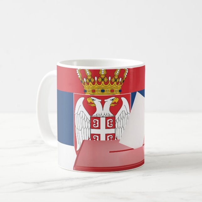 Wahlen in Serbien Kaffeetasse (Vorderseite Links)