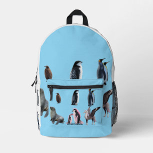 Wählen Sie 6 antarktische Tiere Personalisierte Ki Bedruckter Rucksack