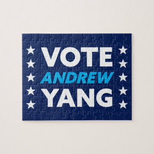 Wählen Sie Andrew Yang New York City Mayor Stars B Puzzle