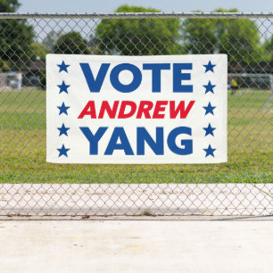 Wählen Sie Andrew Yang New York City Mayor Stars W Banner