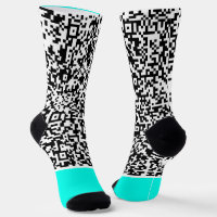 Wählen Sie Aquamarine blaue Socken für Ihren QR-Co