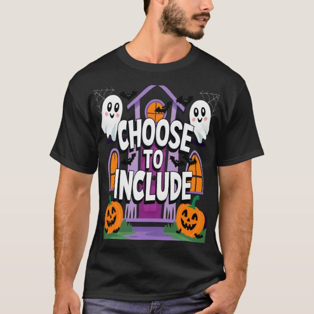 Wählen Sie aus: Halloween Ghost und Pumpkin T-Shirt (Vorderseite)
