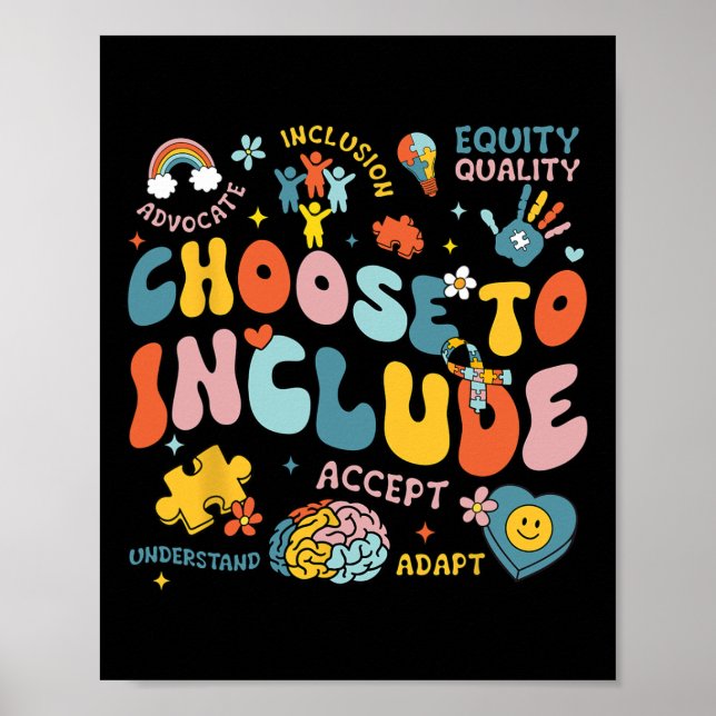 Wählen Sie Autismus Awaren, um Integrationsproblem Poster (Vorne)