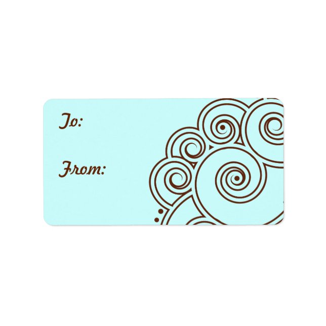 Wählen Sie beliebige farbenfrohe Wirbel-Geschenkma Adressaufkleber (Vorne)