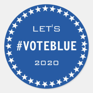 Wählen Sie Blue American Flag Thema Wahl Custom Runder Aufkleber