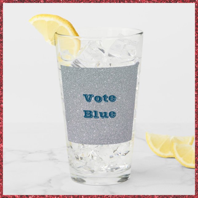Wählen Sie Blue Glitzer Drink Glass Glas (Von Creator hochgeladen)