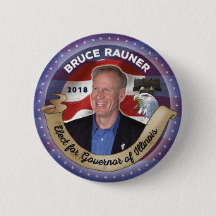 Wählen Sie Bruce Rauner für Gouverneur von Button